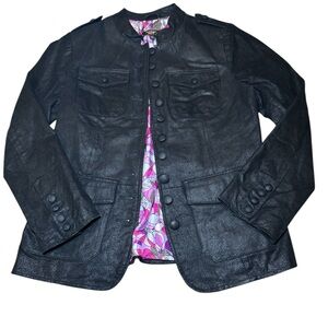 twiggy LONDON Y2K Black Leather Jacket